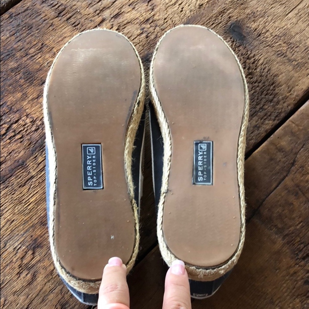 DONATED!! Blue & white Sperry Top-Siders w/gold - Picture 7 of 7